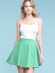 WB211 Women's Basic Versatile Stretchy Flared Casual Mini Skater Skirt