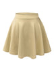 WB211 Women's Basic Versatile Stretchy Flared Casual Mini Skater Skirt