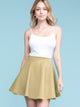 WB211 Women's Basic Versatile Stretchy Flared Casual Mini Skater Skirt