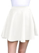 WB211 Women's Basic Versatile Stretchy Flared Casual Mini Skater Skirt
