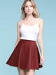 WB211 Women's Basic Versatile Stretchy Flared Casual Mini Skater Skirt