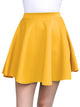 WB211 Women's Basic Versatile Stretchy Flared Casual Mini Skater Skirt