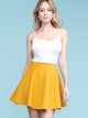 WB211 Women's Basic Versatile Stretchy Flared Casual Mini Skater Skirt