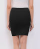WB2141 Women's Elastic Waist Stretch Bodycon Midi Pencil Skirt Above The Knee Length Classic Skirt