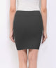 WB2141 Women's Elastic Waist Stretch Bodycon Midi Pencil Skirt Above The Knee Length Classic Skirt