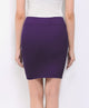 WB2141 Women's Elastic Waist Stretch Bodycon Midi Pencil Skirt Above The Knee Length Classic Skirt
