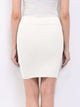 WB2141 Women's Elastic Waist Stretch Bodycon Midi Pencil Skirt Above The Knee Length Classic Skirt