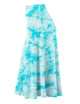 WB2345 Women's Tie Dye Lightweight Flare Midi Pull On Closure Skirt