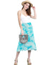 WB2345 Women's Tie Dye Lightweight Flare Midi Pull On Closure Skirt