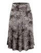 WB2345 Women's Tie Dye Lightweight Flare Midi Pull On Closure Skirt