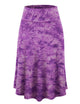 WB2345 Women's Tie Dye Lightweight Flare Midi Pull On Closure Skirt