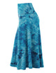 WB2345 Women's Tie Dye Lightweight Flare Midi Pull On Closure Skirt