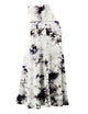 WB2345 Women's Tie Dye Lightweight Flare Midi Pull On Closure Skirt