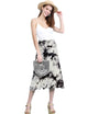 WB2345 Women's Tie Dye Lightweight Flare Midi Pull On Closure Skirt