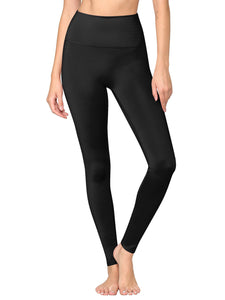 WB3018 Peached Seamless Front & Side High Waisted Leggings with Inner Pocket Full-Length Yoga Pants