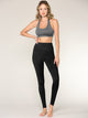 WB3018 Peached Seamless Front & Side High Waisted Leggings with Inner Pocket Full-Length Yoga Pants