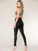 WB3018 Peached Seamless Front & Side High Waisted Leggings with Inner Pocket Full-Length Yoga Pants