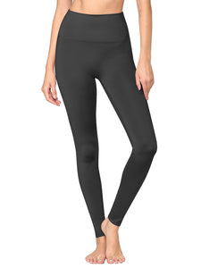 WB3018 Peached Seamless Front & Side High Waisted Leggings with Inner Pocket Full-Length Yoga Pants