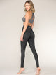 WB3018 Peached Seamless Front & Side High Waisted Leggings with Inner Pocket Full-Length Yoga Pants