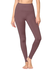WB3018 Peached Seamless Front & Side High Waisted Leggings with Inner Pocket Full-Length Yoga Pants