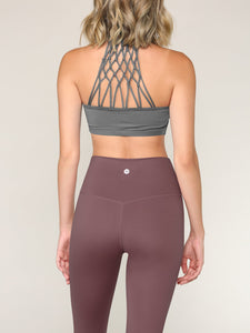 WB3018 Peached Seamless Front & Side High Waisted Leggings with Inner Pocket Full-Length Yoga Pants