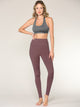 WB3018 Peached Seamless Front & Side High Waisted Leggings with Inner Pocket Full-Length Yoga Pants
