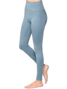 WB3018 Peached Seamless Front & Side High Waisted Leggings with Inner Pocket Full-Length Yoga Pants