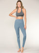 WB3018 Peached Seamless Front & Side High Waisted Leggings with Inner Pocket Full-Length Yoga Pants