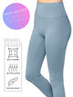WB3018 Peached Seamless Front & Side High Waisted Leggings with Inner Pocket Full-Length Yoga Pants
