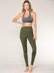 WB3018 Peached Seamless Front & Side High Waisted Leggings with Inner Pocket Full-Length Yoga Pants