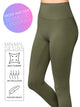 WB3018 Peached Seamless Front & Side High Waisted Leggings with Inner Pocket Full-Length Yoga Pants
