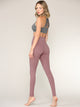 WB3018 Peached Seamless Front & Side High Waisted Leggings with Inner Pocket Full-Length Yoga Pants