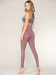 WB3018 Peached Seamless Front & Side High Waisted Leggings with Inner Pocket Full-Length Yoga Pants