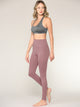 WB3018 Peached Seamless Front & Side High Waisted Leggings with Inner Pocket Full-Length Yoga Pants