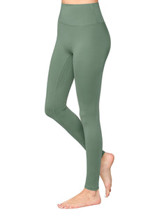 WB3018 Peached Seamless Front & Side High Waisted Leggings with Inner Pocket Full-Length Yoga Pants