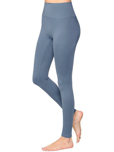 WB3018 Peached Seamless Front & Side High Waisted Leggings with Inner Pocket Full-Length Yoga Pants