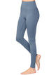 WB3018 Peached Seamless Front & Side High Waisted Leggings with Inner Pocket Full-Length Yoga Pants