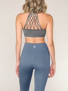 WB3018 Peached Seamless Front & Side High Waisted Leggings with Inner Pocket Full-Length Yoga Pants