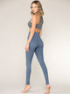 WB3018 Peached Seamless Front & Side High Waisted Leggings with Inner Pocket Full-Length Yoga Pants