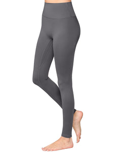 WB3018 Peached Seamless Front & Side High Waisted Leggings with Inner Pocket Full-Length Yoga Pants