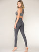 WB3018 Peached Seamless Front & Side High Waisted Leggings with Inner Pocket Full-Length Yoga Pants