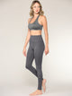 WB3018 Peached Seamless Front & Side High Waisted Leggings with Inner Pocket Full-Length Yoga Pants