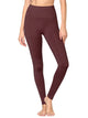WB3018 Peached Seamless Front & Side High Waisted Leggings with Inner Pocket Full-Length Yoga Pants