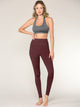 WB3018 Peached Seamless Front & Side High Waisted Leggings with Inner Pocket Full-Length Yoga Pants