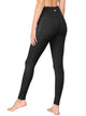 WB3019 Women's Peached Seamless Front Leggings with Side Pocket Full-Length Yoga Pants