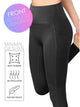 WB3019 Women's Peached Seamless Front Leggings with Side Pocket Full-Length Yoga Pants