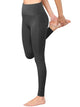 WB3019 Women's Peached Seamless Front Leggings with Side Pocket Full-Length Yoga Pants