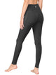 WB3019 Women's Peached Seamless Front Leggings with Side Pocket Full-Length Yoga Pants