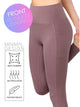 WB3019 Women's Peached Seamless Front Leggings with Side Pocket Full-Length Yoga Pants
