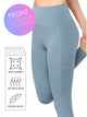 WB3019 Women's Peached Seamless Front Leggings with Side Pocket Full-Length Yoga Pants
